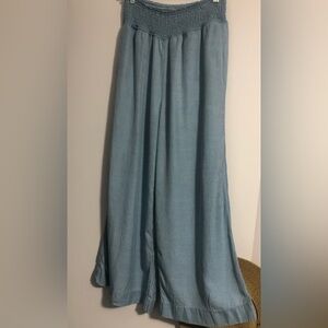 JoieWIDE LEG LYOCELL Smocked Elastic Waist High Waist EUC